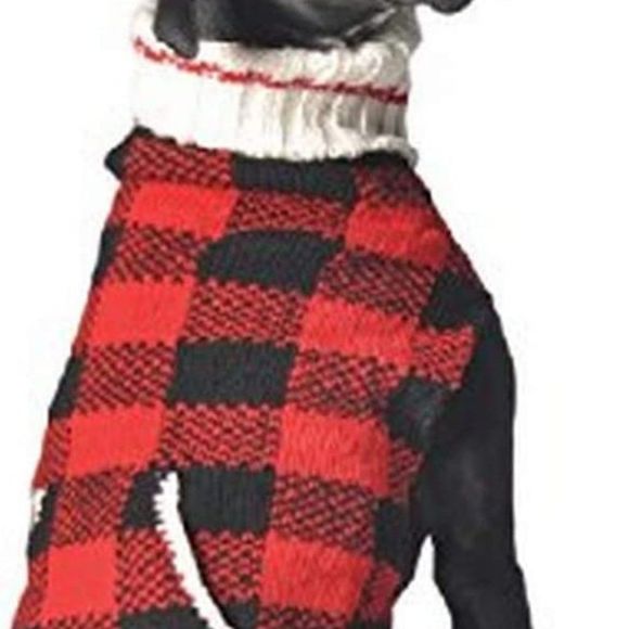 Chilly Dog Buffalo Plaid Dog Sweater, X-Large - Picture 1 of 2